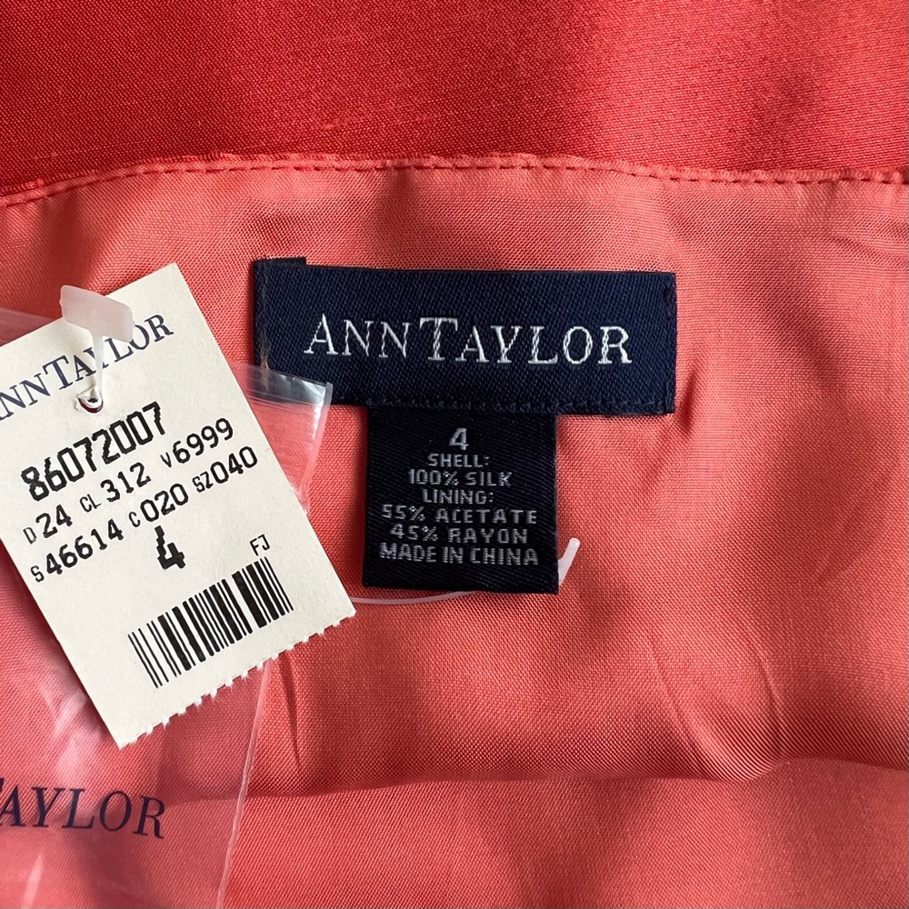 Ann Taylor 100% SilkOrange Beaded Spaghetti Strap Camisole Size 4 - Picture 6 of 6